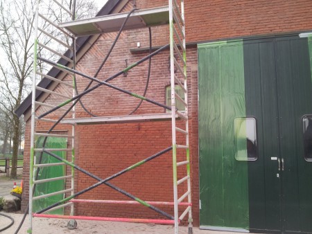 boerderij aan het stralen uit het jaar1800